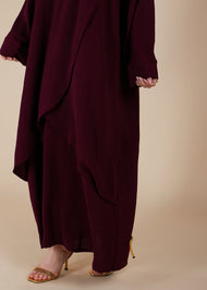 Crossover Abaya Plum