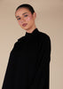 Pave Trim Abaya Black