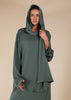 Pave Trim Abaya Sage