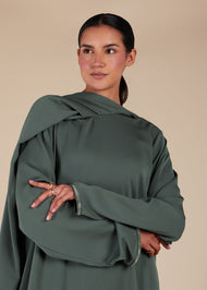 Pave Trim Abaya Sage