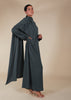 Pave Trim Abaya Grey