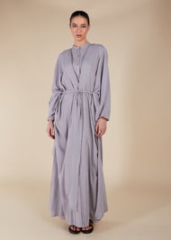 Open Abaya Light Grey