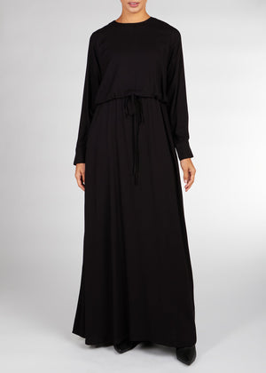 Skirt Top Abaya Black | Abayas | Aab Modest Wear