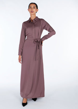 Satin Feel Abaya Tea Pink | Modest Abayas | Aab Modest Wear