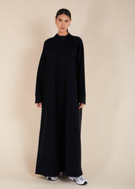 Front Zip Abaya Navy