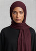 Premium Jersey Hijab Burgundy