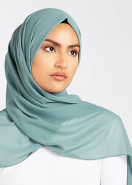 Dark Green Crepe Hijab