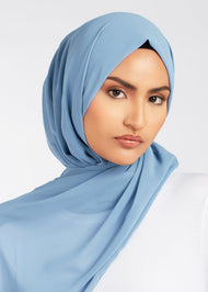 Pale Blue Crepe Hijab