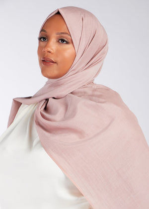 Cotton & Silk Hijab Rose