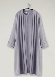 Girls Two Piece Open Abaya With Slip Lilac