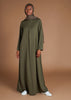 Turtle Neck Pleat Abaya Olive | Abayas | Aab Modest Wear