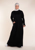 Relaxed Fit Abaya Black