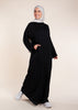 Relaxed Fit Abaya Black