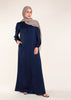 Crinkle Abaya Navy