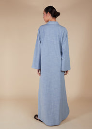 Loose Fit Cotton Maxi Blue