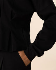 Mandarin Co-Ord Set Black