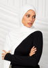 Off White Ribbed Jersey Hijab