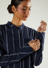Pinstripe Maxi Shirt Navy