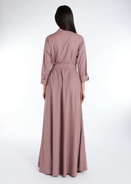 Sanabel Abaya Taupe | Abayas | Aab Modest Wear