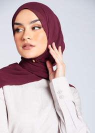 Perfect Plum Crepe Hijab