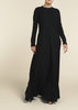 Crochet Flare Abaya Black | Abayas | Aab Modest Wear