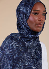 Sashiko Blues Print Hijab