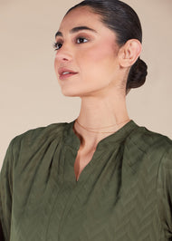 Self-Print Rea Abaya Olive