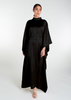 Silk Feel Kaftan Black