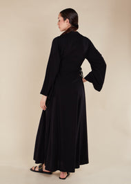 Side Tie Maxi Black