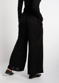 Single Pleat Trousers Black