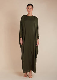 Soft Mesh Kaftan Olive