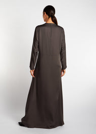 Soft Seam Abaya Charcoal