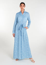 Blue Sky Polka Maxi