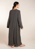 Two Piece Open Abaya with Slip Khaki