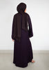 Bell Sleeve Abaya Aubergine