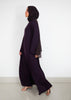 Bell Sleeve Abaya Aubergine