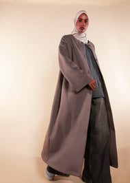 Modest Length Coat Grey