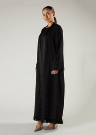 Tassel Hem Open Abaya