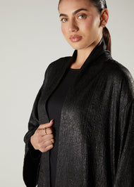 Crushed Satin Open Abaya