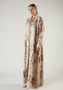 Beige & Brown Open Abaya