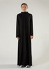 Front Seam Abaya Black