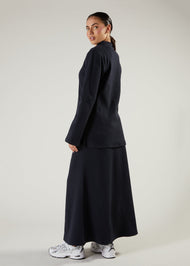 Ribbed Skirt & Top Set Navy