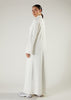 Turtle Neck Abaya Off White