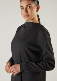 Boat Neck Maxi Charcoal