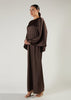 Satin Abaya Brown