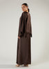 Satin Abaya Brown