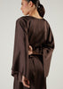 Satin Abaya Brown