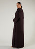 Chiffon Two Piece Abaya Burgundy