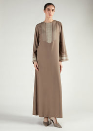 Herringbone Stitch Abaya