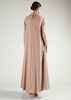 High Neck Abaya Nude